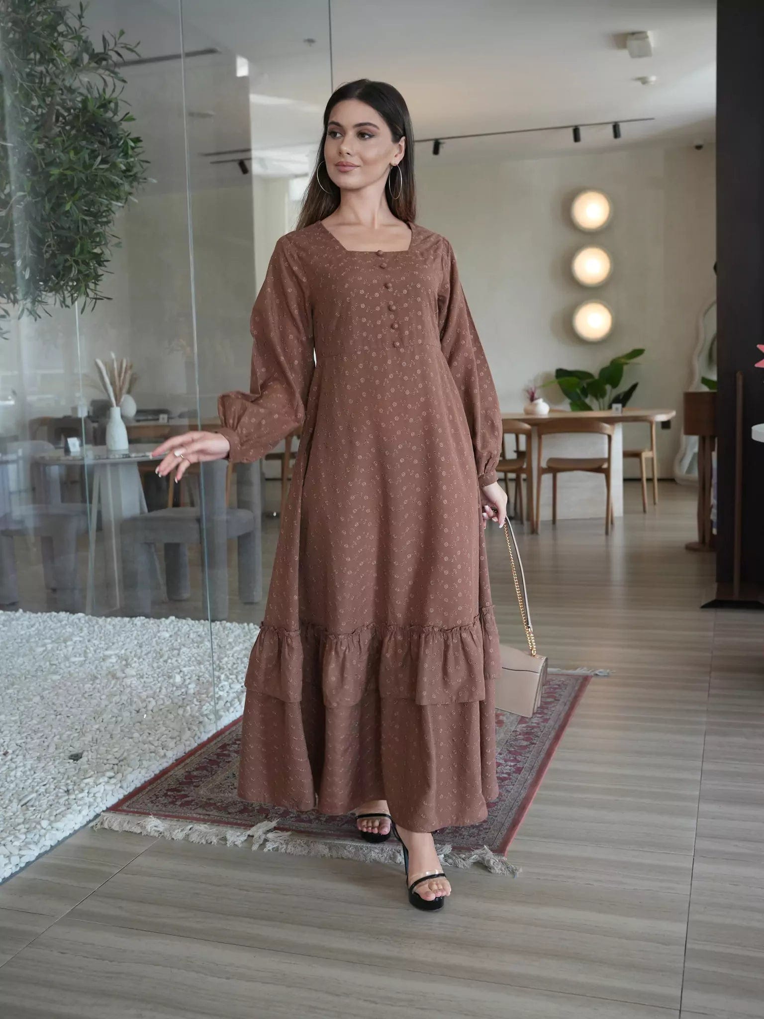 Josie Embroidered Long Dress Dresses  - Sowears