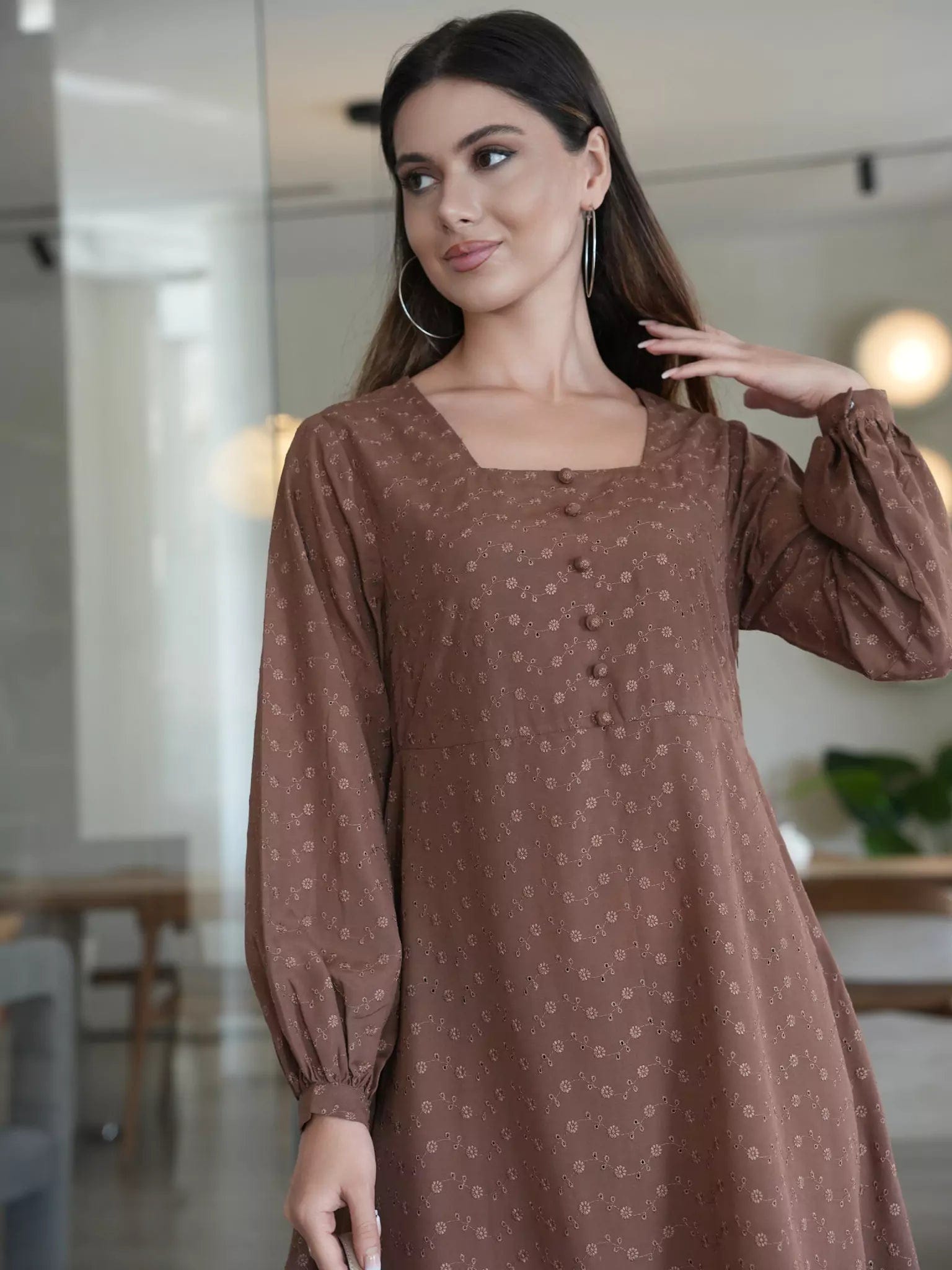 Josie Embroidered Long Dress Dresses  - Sowears