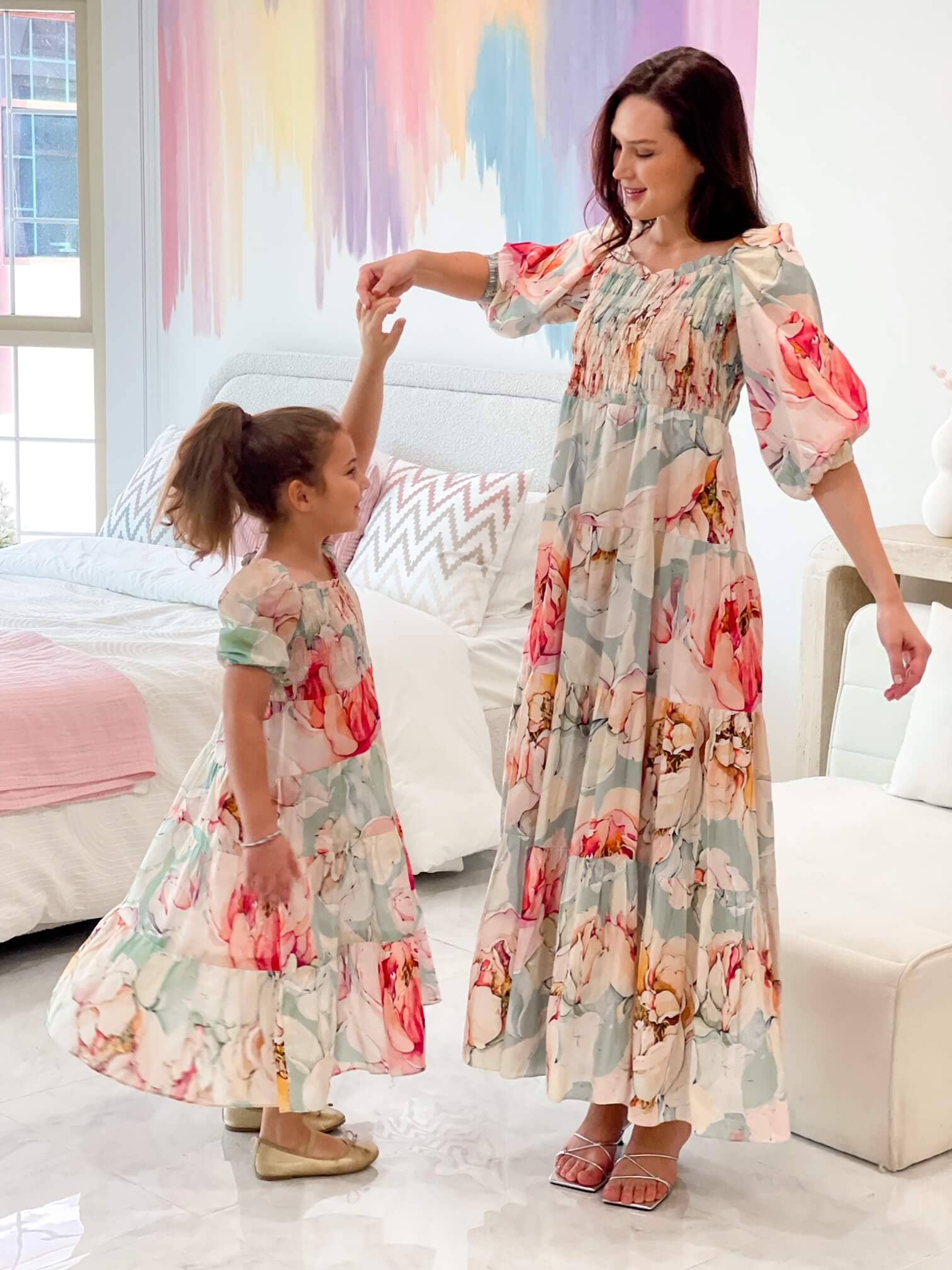 Mini Azure Smock Dress Dresses  - Sowears