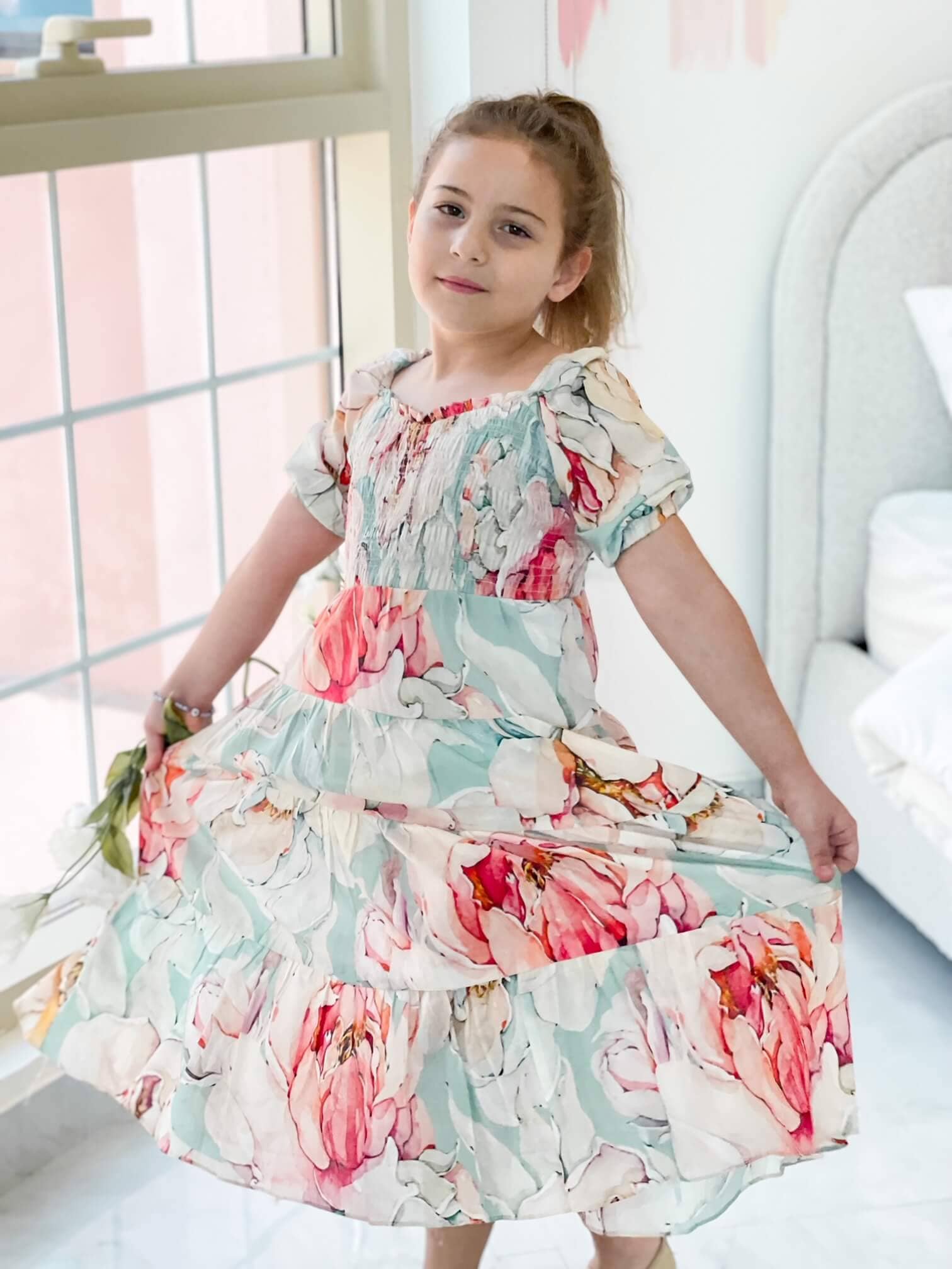 Mini Azure Smock Dress Dresses  - Sowears