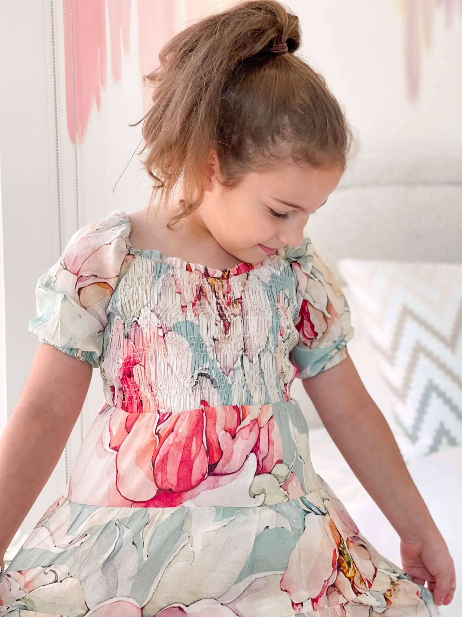 Mini Azure Smock Dress Dresses  - Sowears