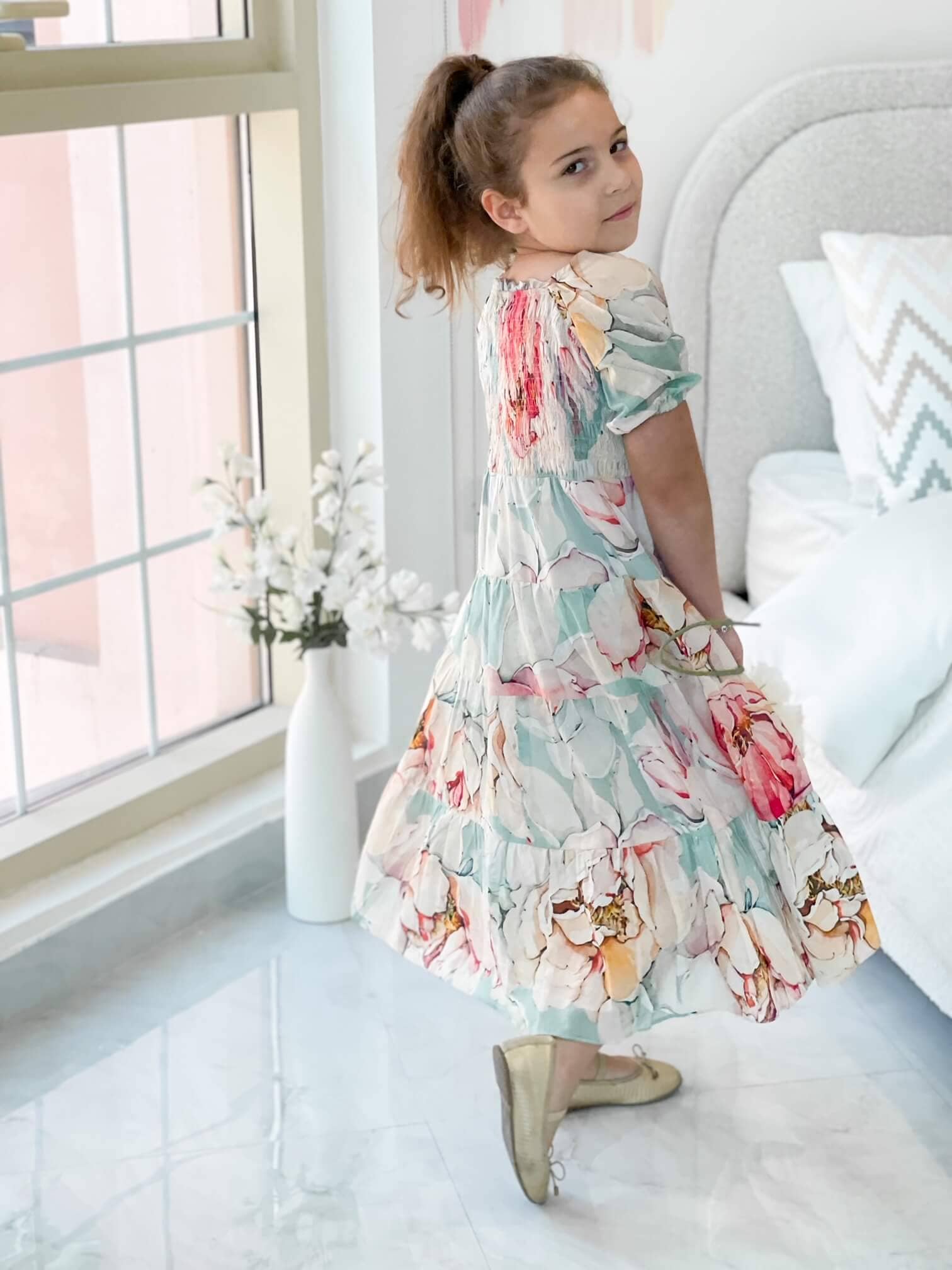 Mini Azure Smock Dress Dresses  - Sowears