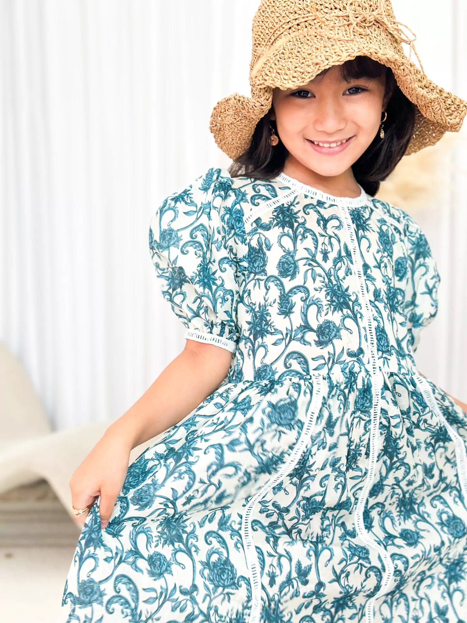 Mini French Flora Lace Long Dress Dresses  - Sowears