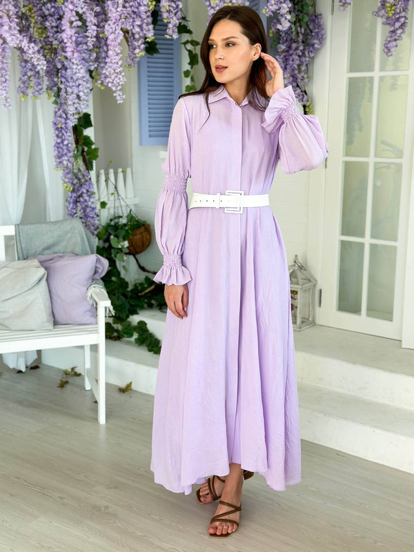 Miso Button Down Belted Dress Dresses  - Sowears