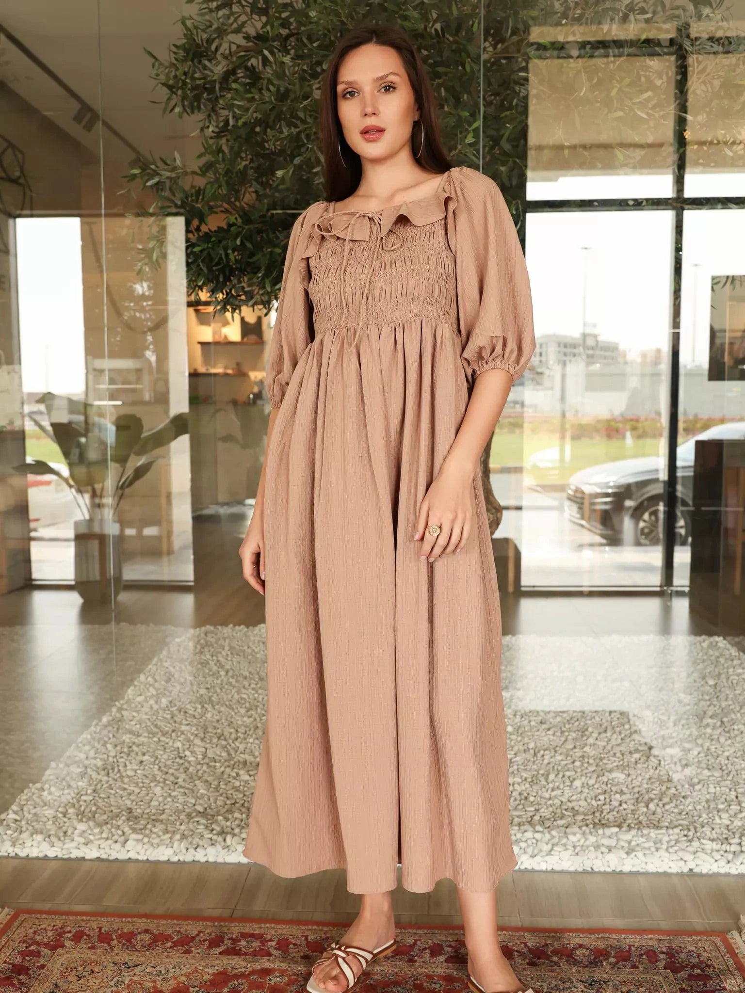 Stylar Smocked Dress Dresses  - Sowears