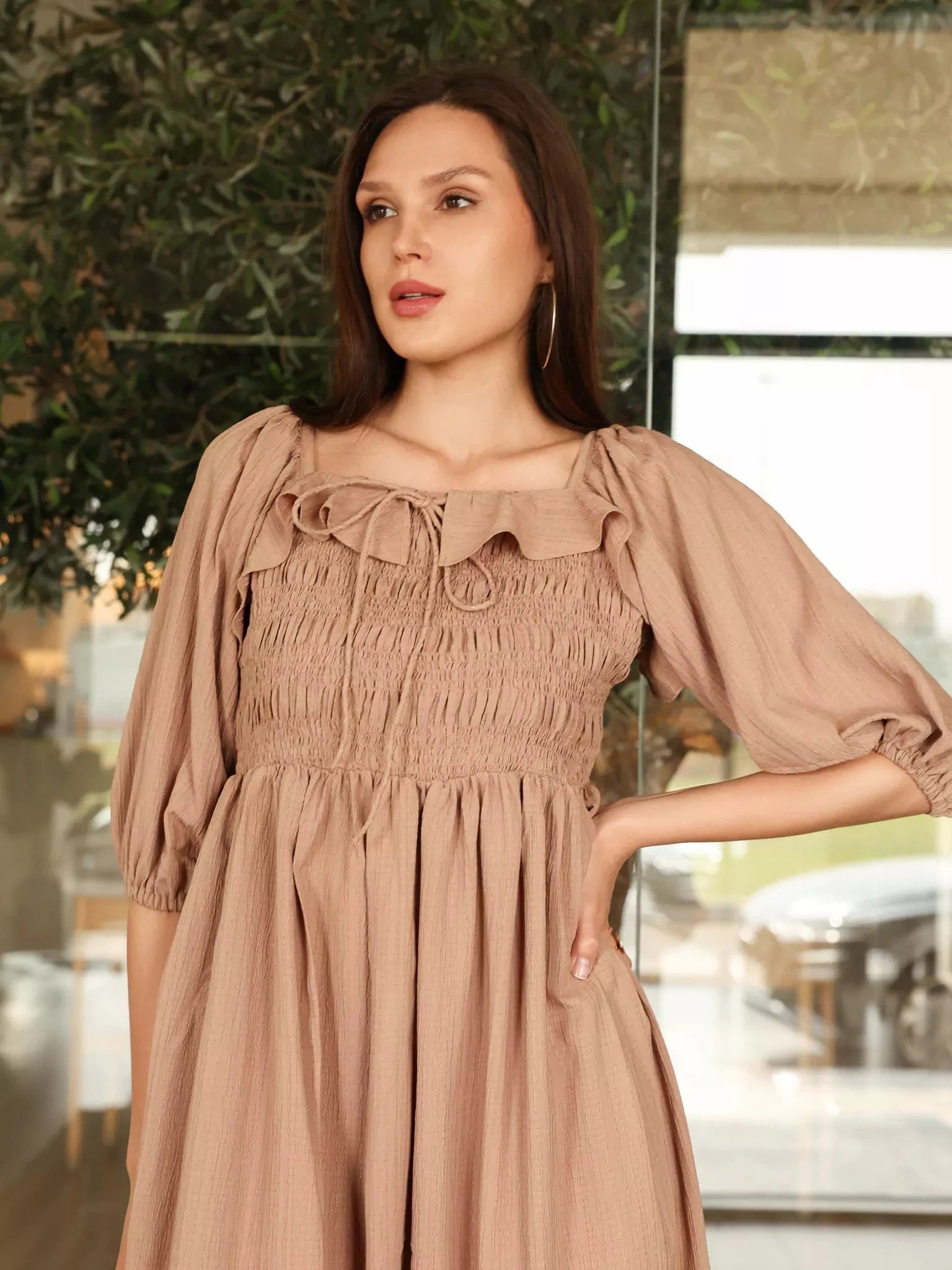 Stylar Smocked Dress Dresses  - Sowears