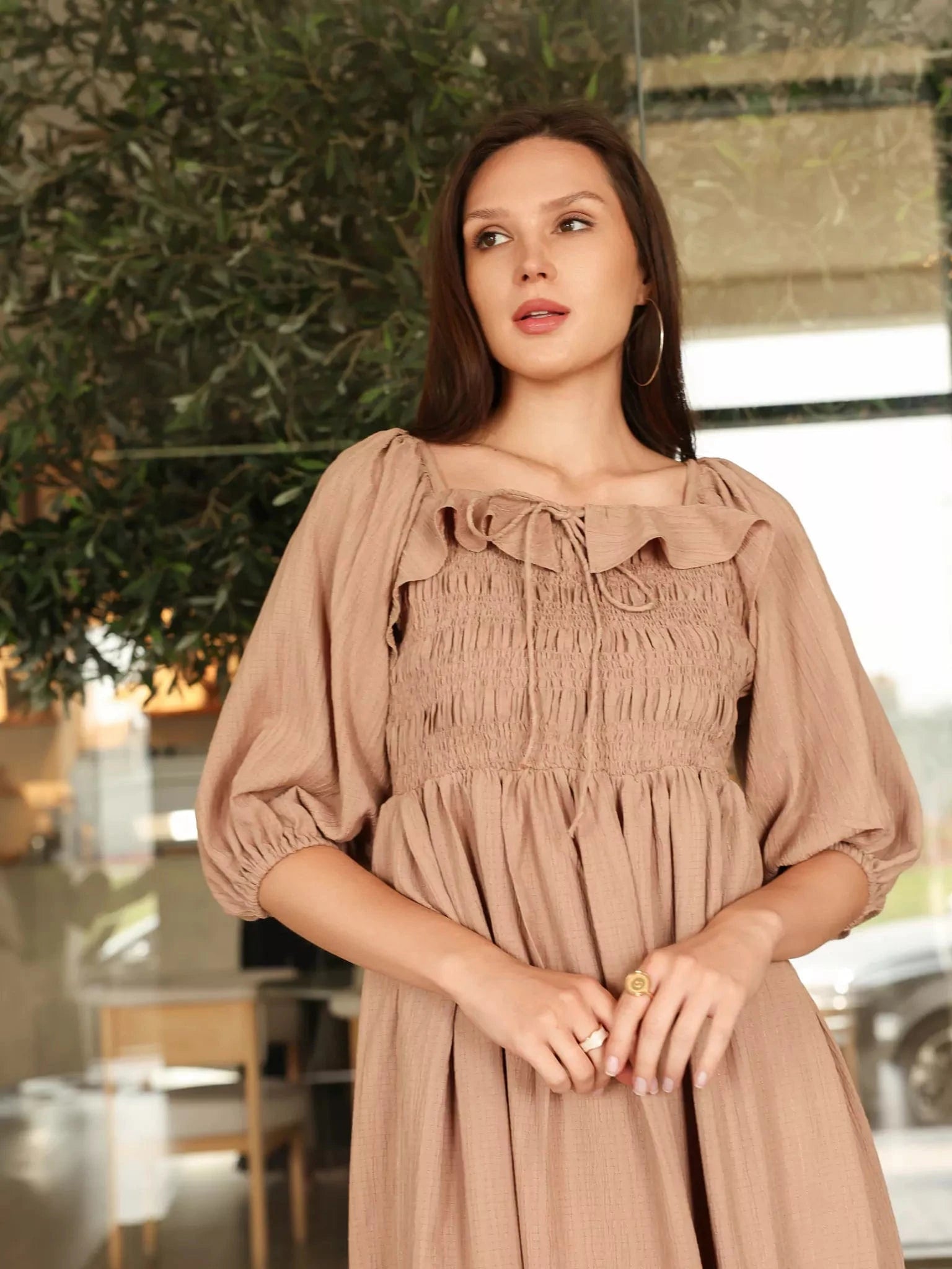 Stylar Smocked Dress Dresses  - Sowears