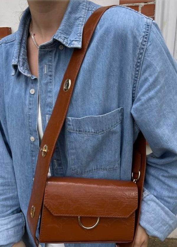 Marrie Shoulder Strap Bag - Brown Handbags  - Sowears