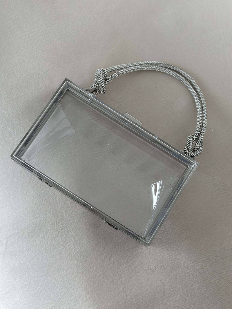 Transparent Silver Bag Handbags  - Sowears