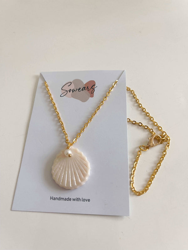 handmade sea shell necklace
