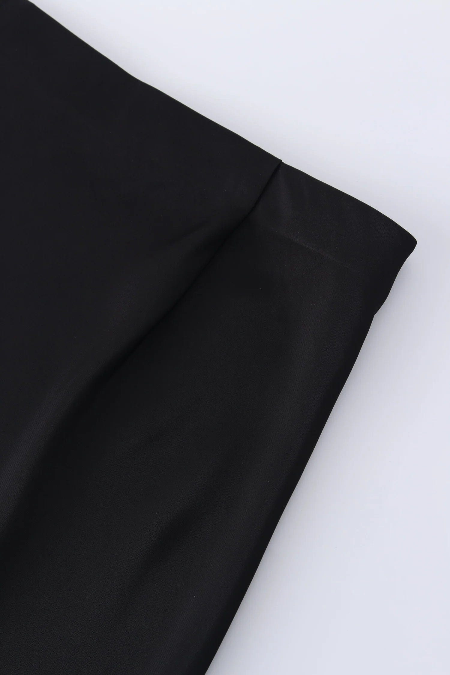 Black Silk Seamless Skirt Outfit Sets  - Sowears