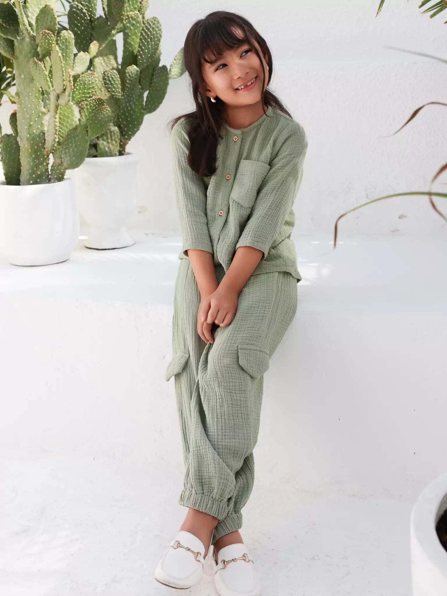 Mini Ophelia Green Co Ord Set Outfit Sets  - Sowears