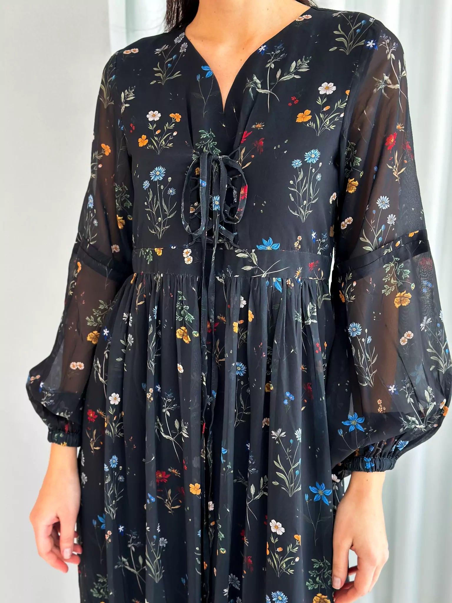 Lazarus Printed Black Floral Dress shirts  - Sowears