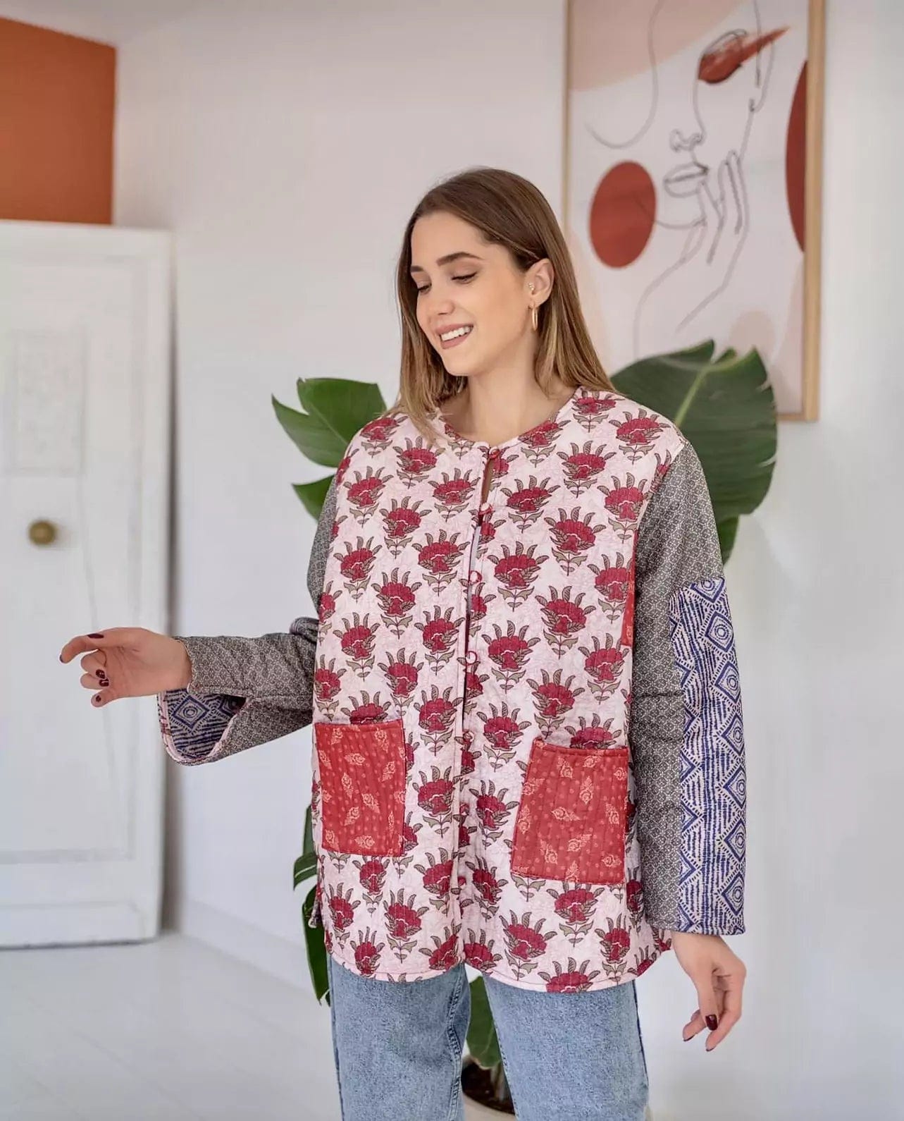 Printed Quilted Jacket shirts  - Sowears