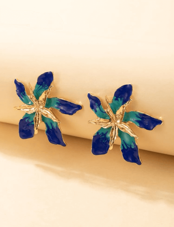 Blue Earrings Apparel & Accessories  - Sowears
