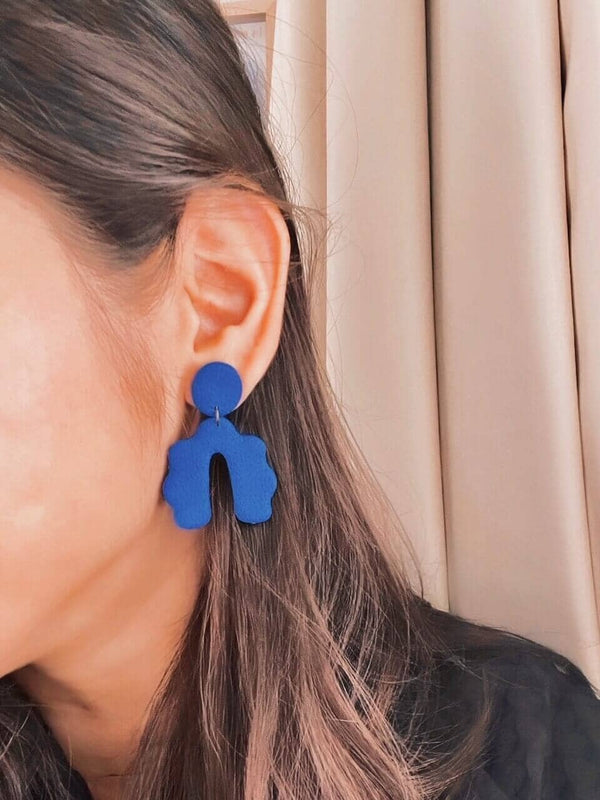 Bricky Earrings In Blue Apparel & Accessories  - Sowears