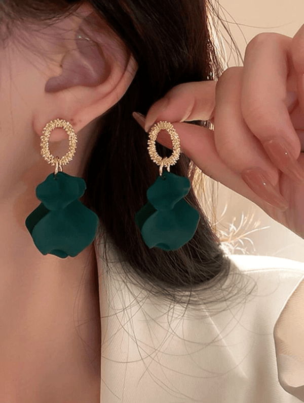Emerald Green Earrings Apparel & Accessories  - Sowears