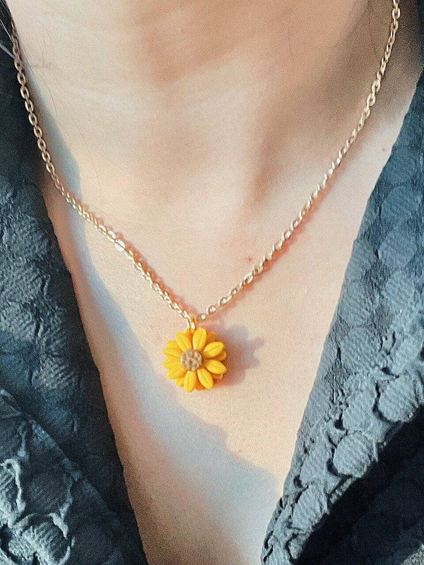 Sunflower Necklace Apparel & Accessories  - Sowears