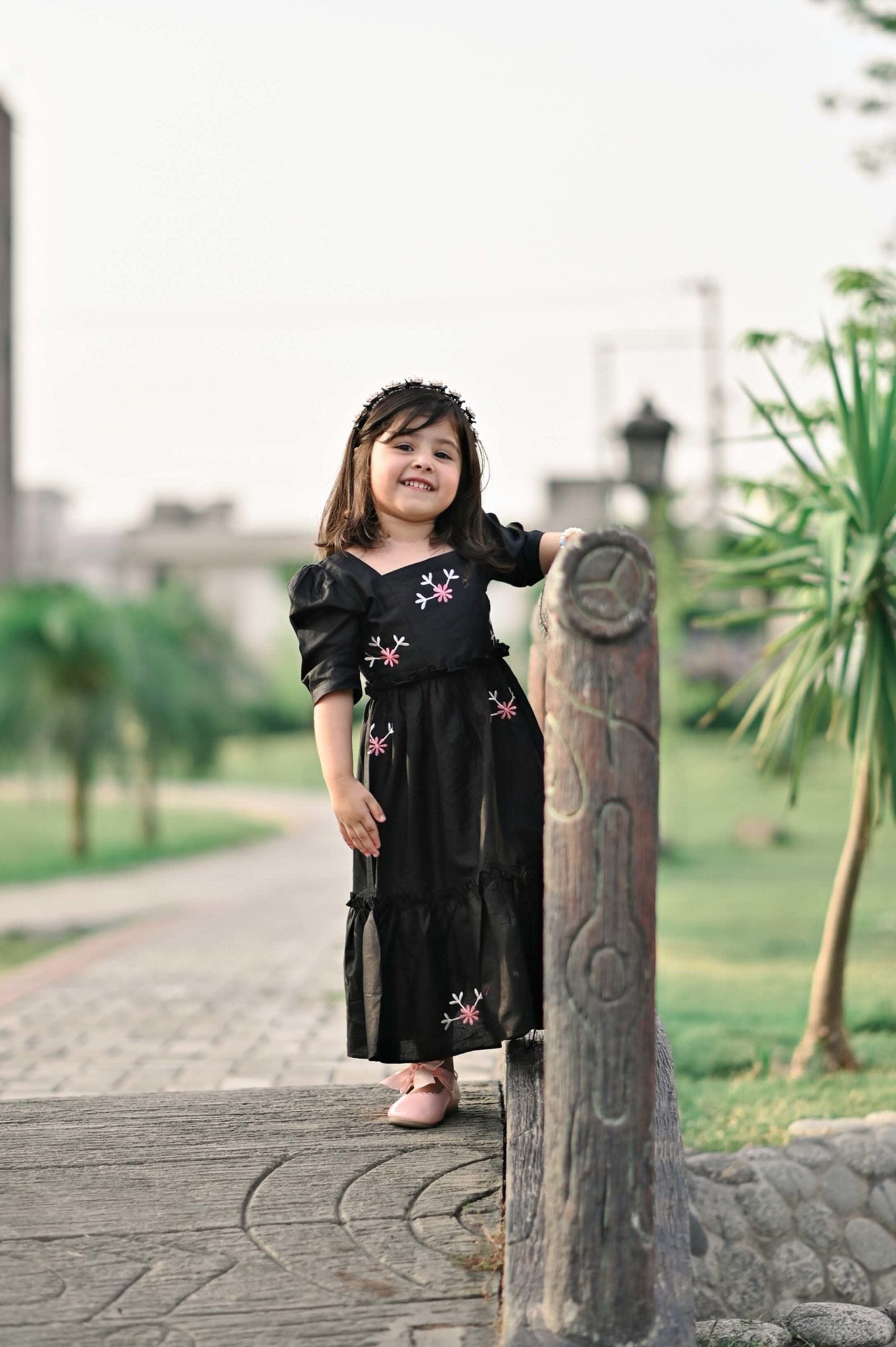Mini Nova Black Embroidered Dress Baby & Toddler Dresses  - Sowears