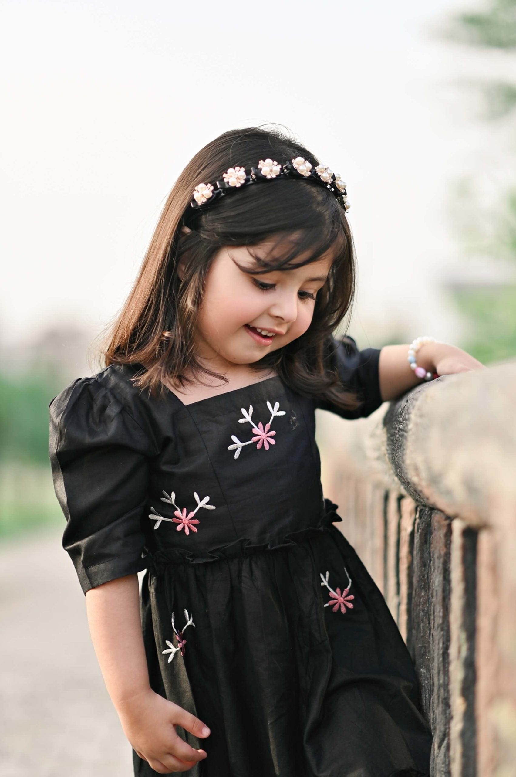 Mini Nova Black Embroidered Dress Baby & Toddler Dresses  - Sowears