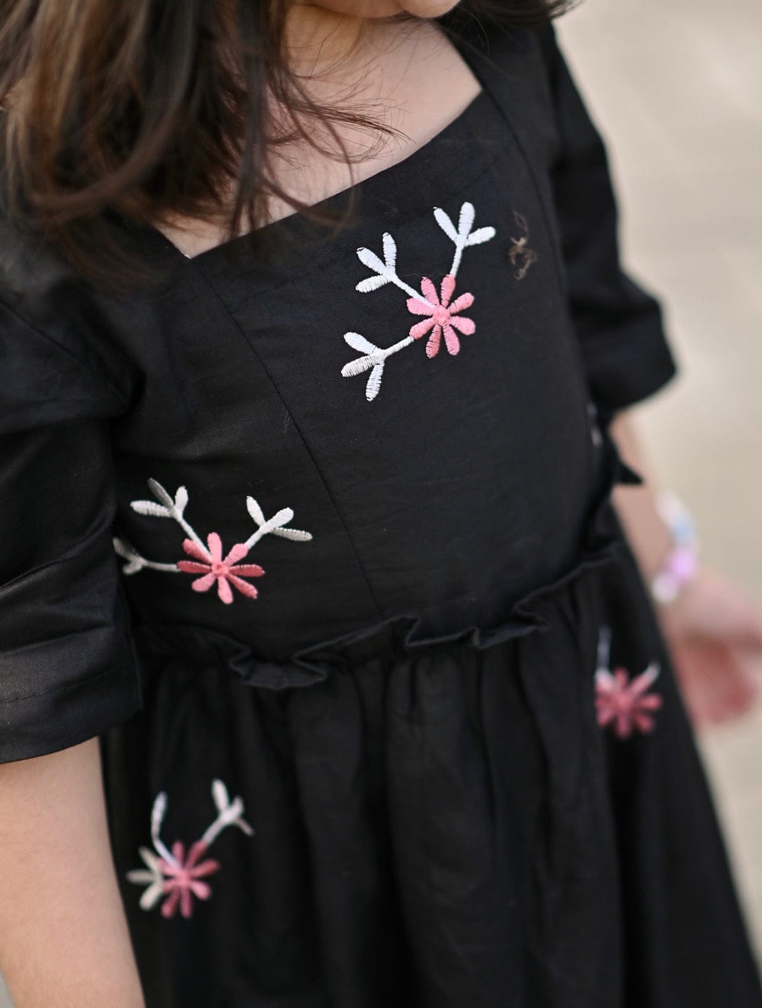 Mini Nova Black Embroidered Dress Baby & Toddler Dresses  - Sowears