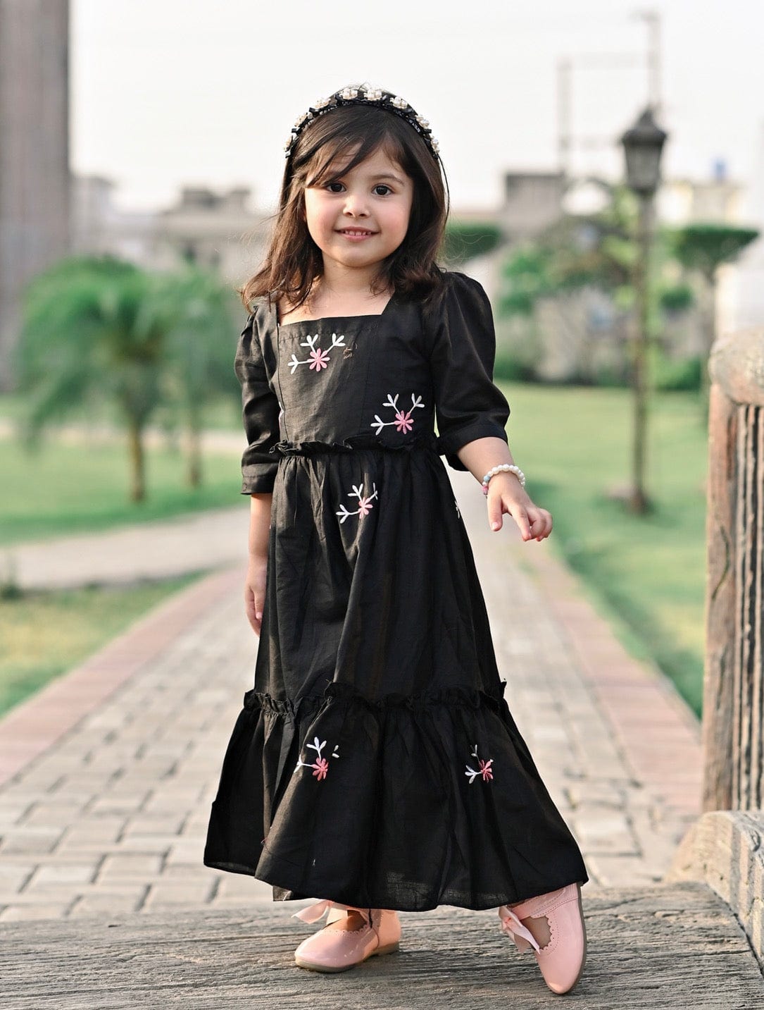 Mini Nova Black Embroidered Dress Baby & Toddler Dresses  - Sowears