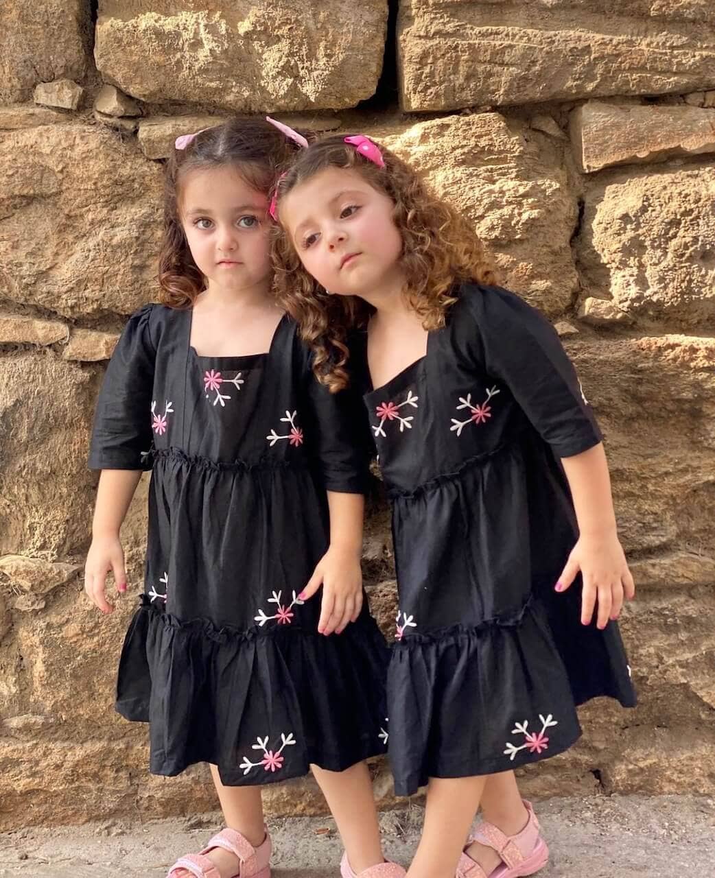 Mini Nova Black Embroidered Dress Baby & Toddler Dresses  - Sowears