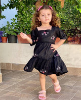 Mini Nova Black Embroidered Dress Baby & Toddler Dresses  - Sowears