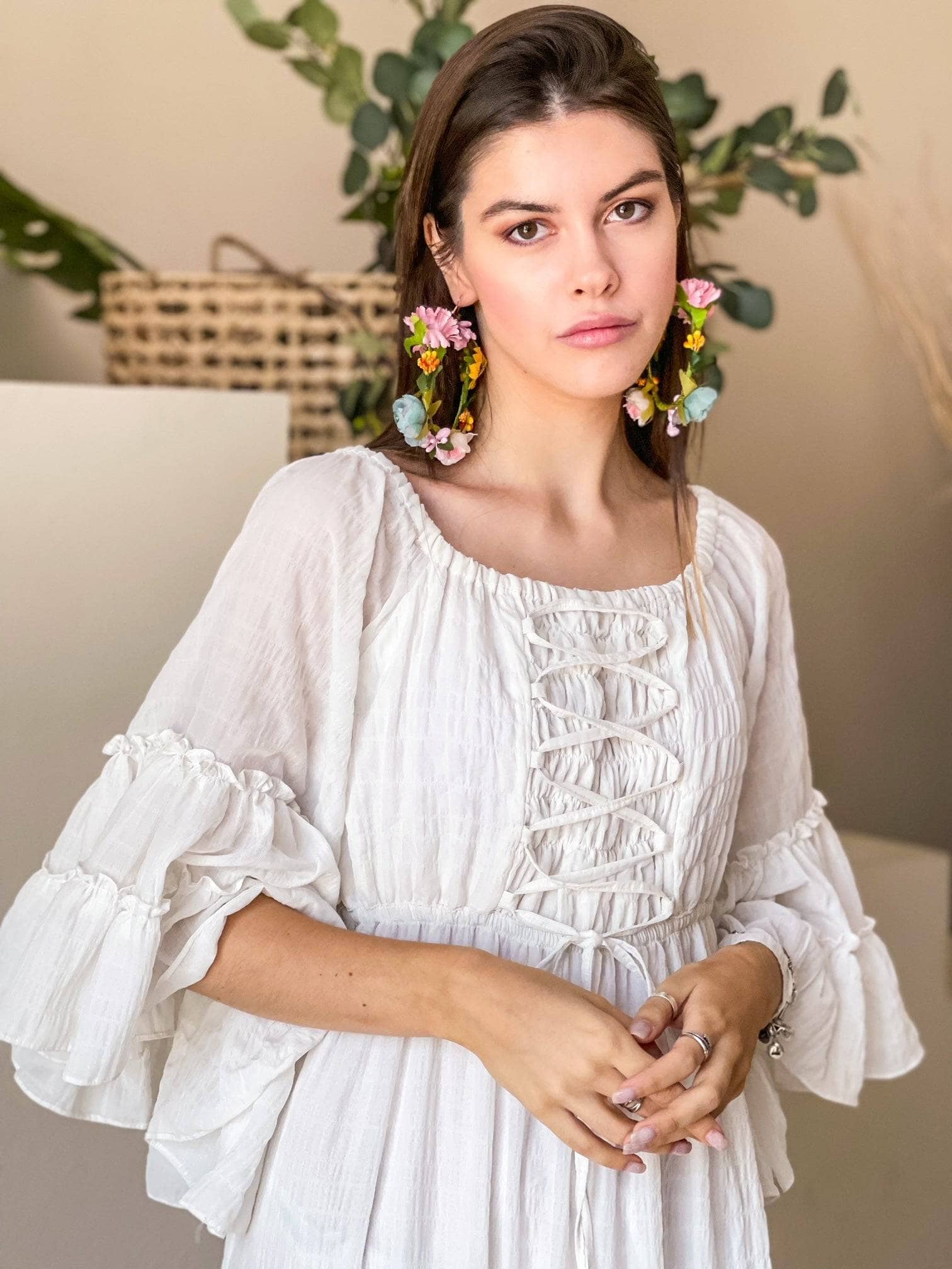 Ellora Dress In Off White Dresses  - Sowears