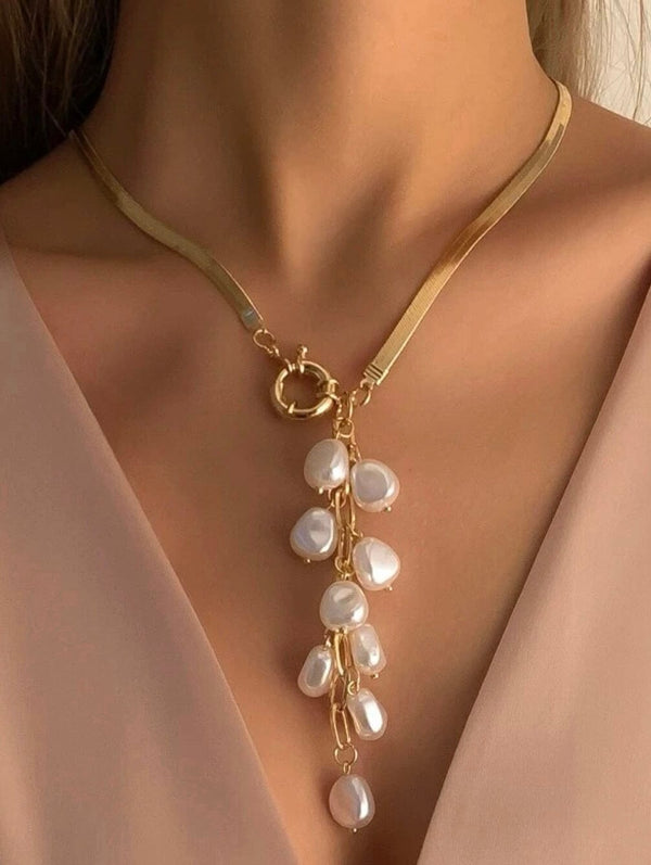 Pearl Pendant Necklace Necklaces  - Sowears