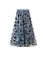 Grey Embossed Skirt skirt  - Sowears