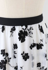 White Embossed Skirt skirt  - Sowears
