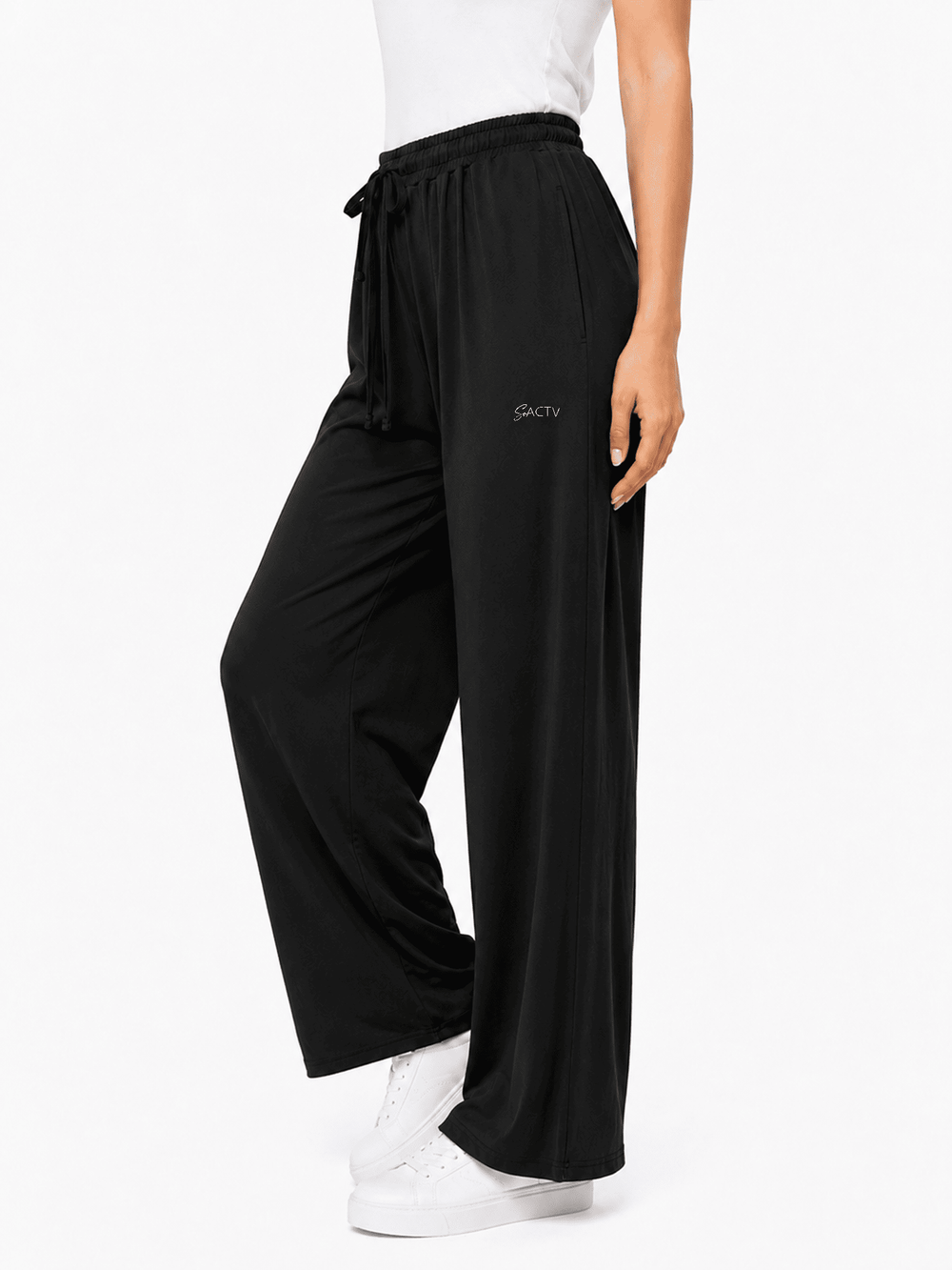 Arlo Black Active Wide Leg Pants