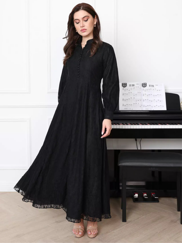 Vyna Black Lace Dress