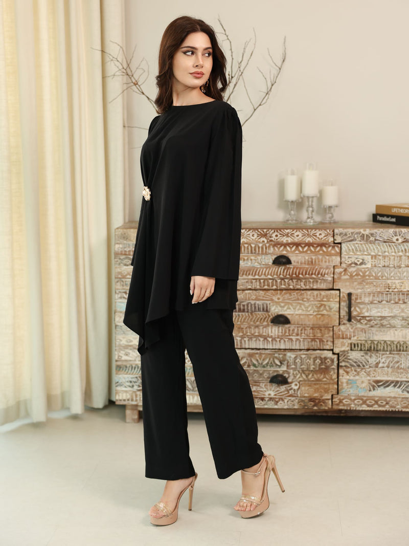 Astrid Black Buckle Co Ord Set