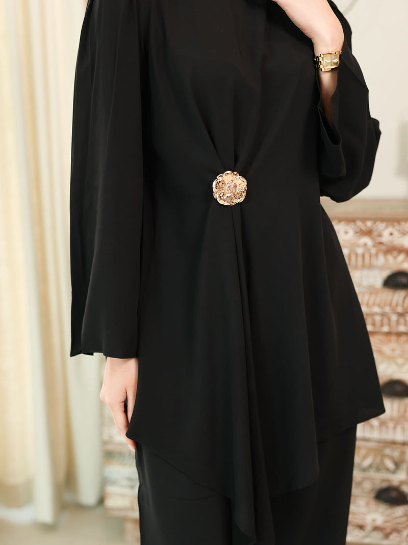 Astrid Black Buckle Co Ord Set