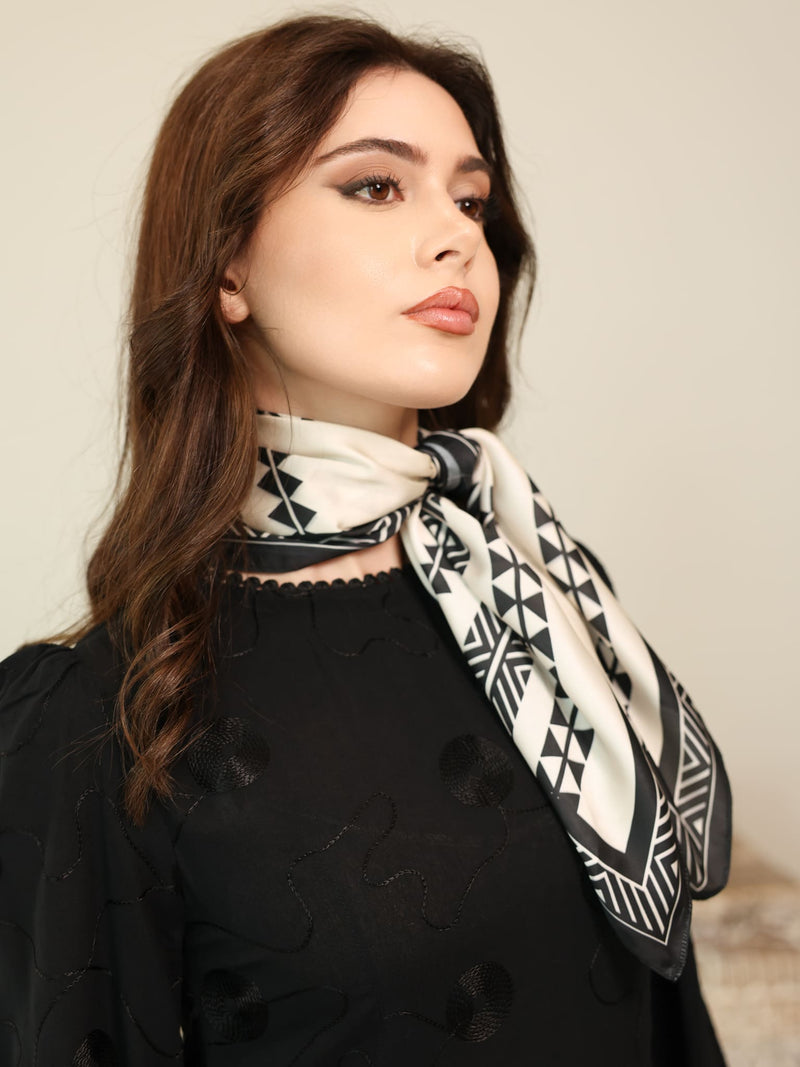 Echo Border Printed Scarf
