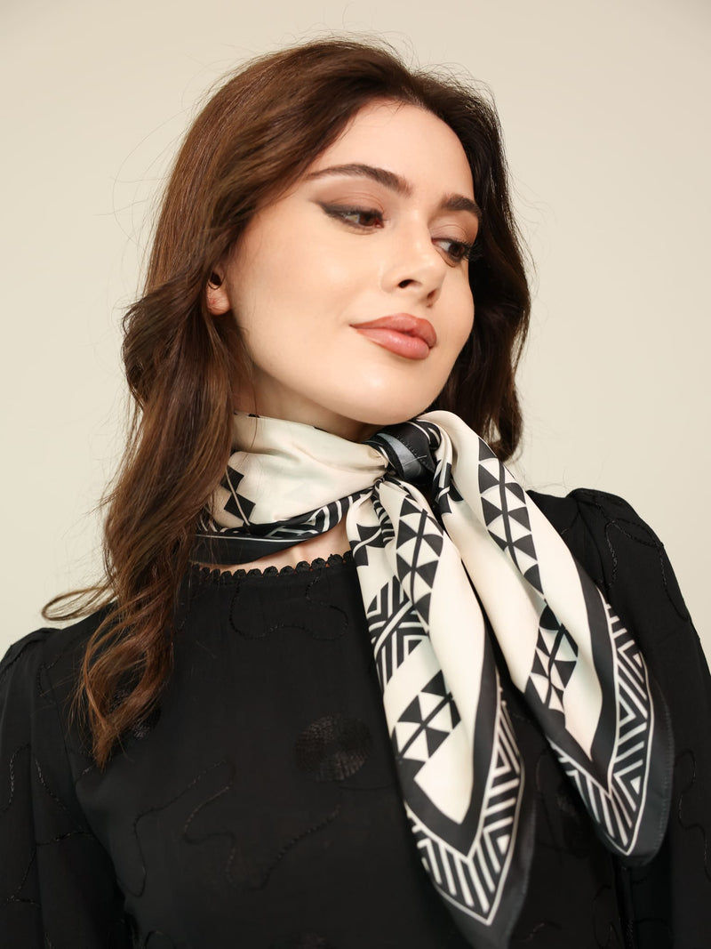 Echo Border Printed Scarf