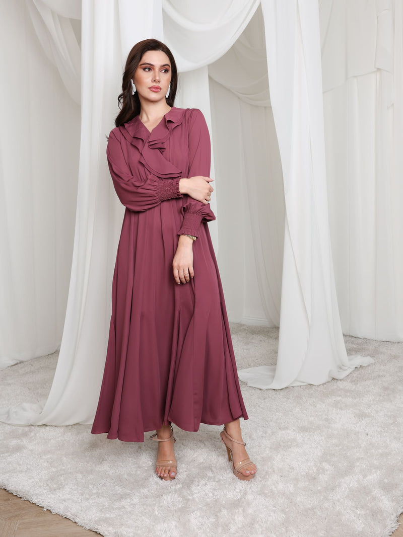 Ruelle Ruffle Long Dress