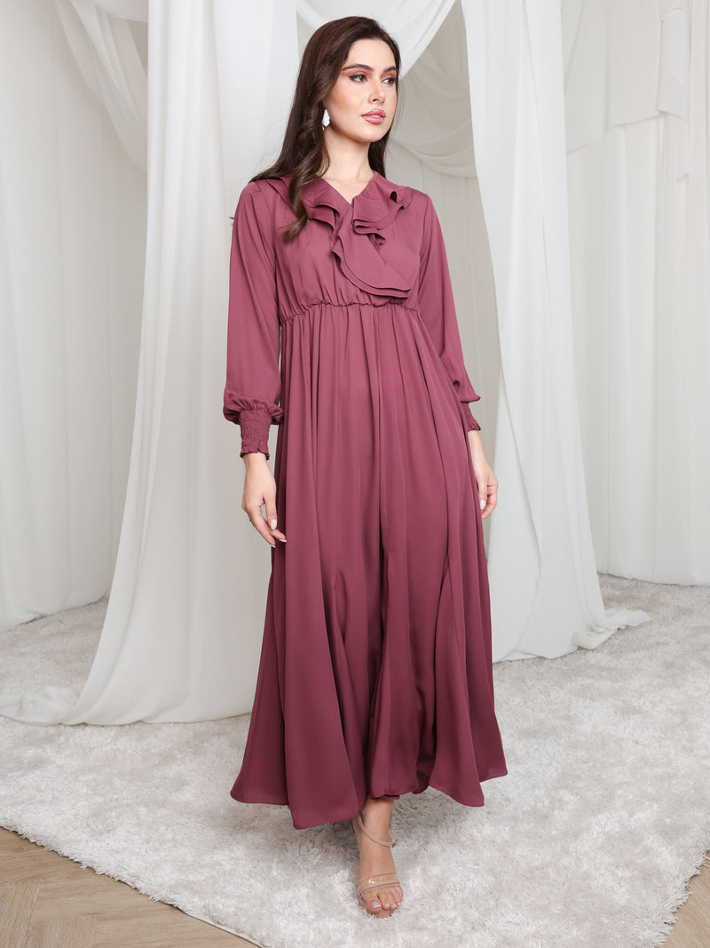 Ruelle Ruffle Long Dress