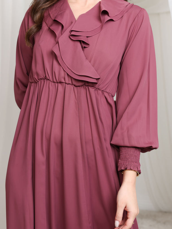 Ruelle Ruffle Long Dress