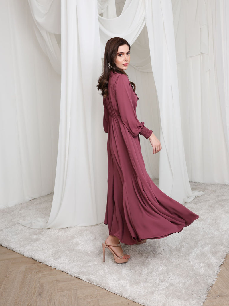 Ruelle Ruffle Long Dress