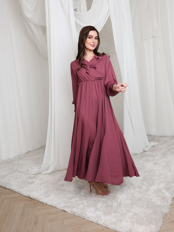 Ruelle Ruffle Long Dress