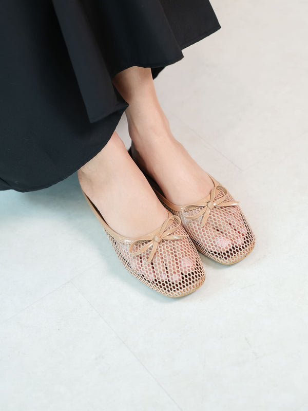 Darla Mesh Flats Beige