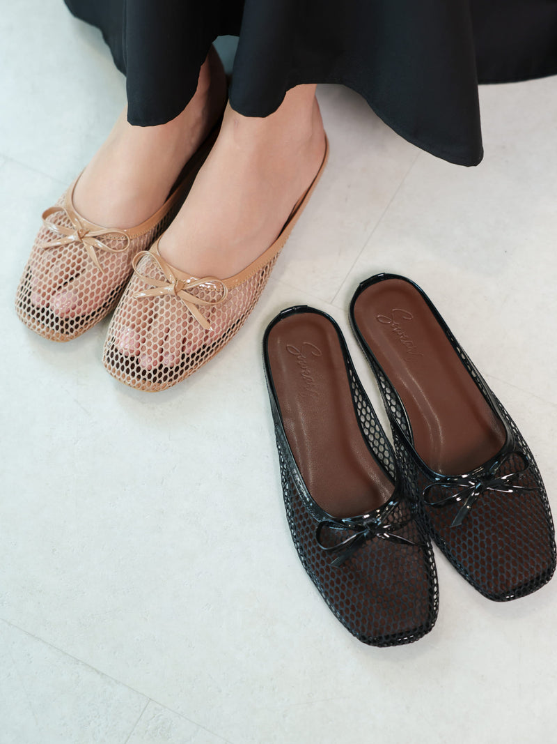 Darla Mesh Flats Beige