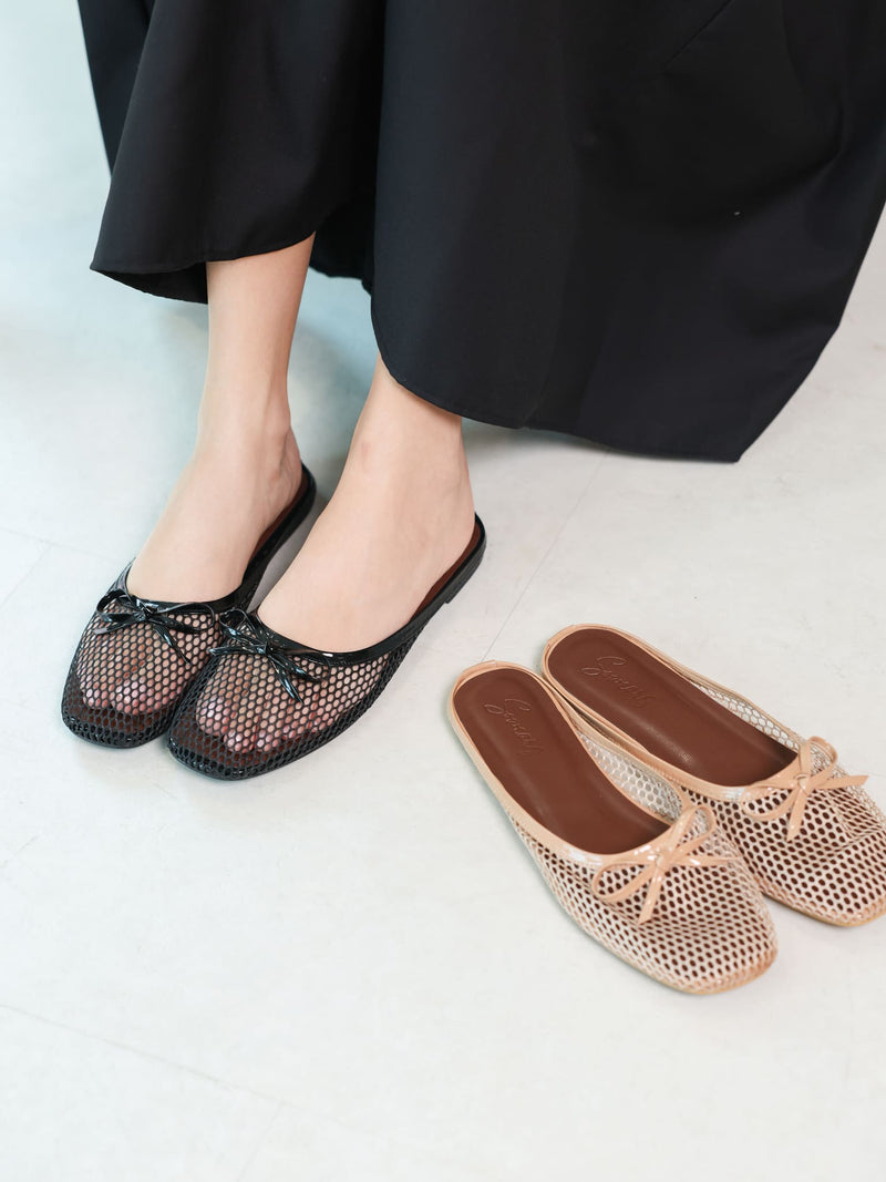 Darla Mesh Flats Beige
