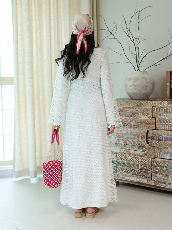 lace ruffle sleeve maxi dress in lavender Ciao Ruffles Maxi Dress main image 0