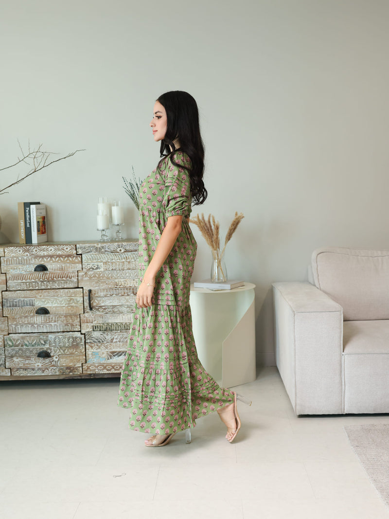 Fawn Green Long Dress