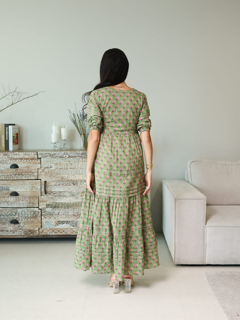 Fawn Green Long Dress