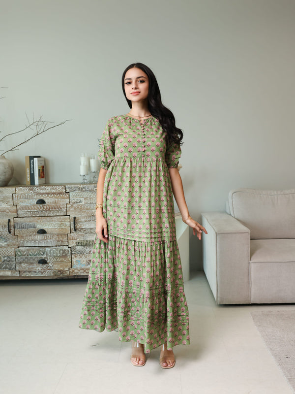 Fawn Green Long Dress